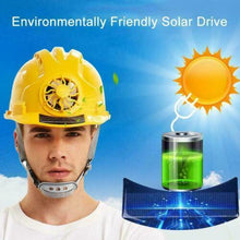 Load image into Gallery viewer, Solar-Powered Fan Cooling Safety Helmet
