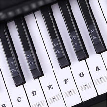 Load image into Gallery viewer, Ultimate Full Set Piano Key Sticker Black sticker set Piano Stickers
